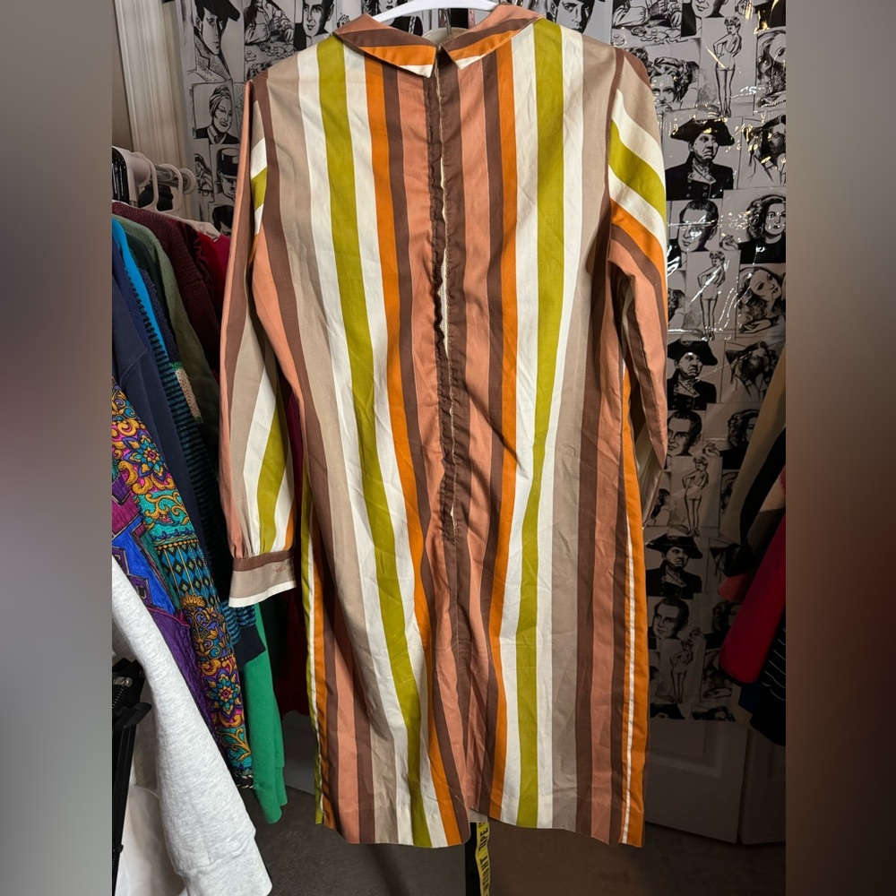 VTG Union Made Striped Dress - Picture 6 of 7